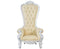 Royal Throne Chair with cream upholstery and chrome frame