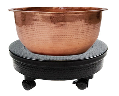 Black Pedicure Cart - Brillo Copper Bowl