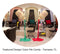 Cookie stools in black at pedicure station