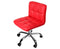 Cookie pedicure stool in red upholstery