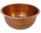 Fire copper pedicure bowl side view