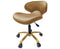 Gold Pedicure Stool - Curry Upholstery