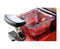 Katai pedicure sink in red glass with black footrest