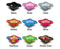La Fleur glass pedicure sink color options