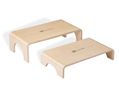 Wooden pedicure footrest in oak