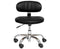 The M Pedicure Stool with black upholstery