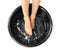 Onyx resin pedicure bowl with feet soaking