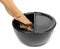 Onyx resin footrest with feet soaking in pedicure bowl