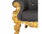 Queen Throne Chair with gold finish painted frame