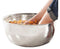 Stainless steel pedicure bowl with feet soaking