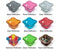 Vienna glass pedicure sink color options