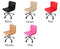 Cookie pedicure stool upholstery color options