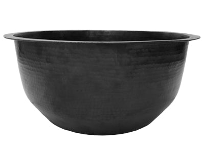 Midnight Black Pedicure Bowl -  Hammered Copper